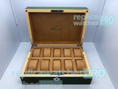 Top Quality Rolex Replica Watch Box Green Wooden for 10 Rolex Watches